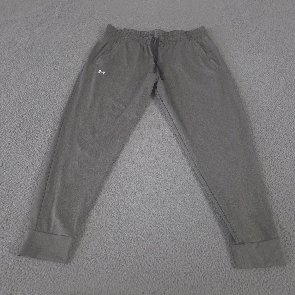 Under‎ Armour Pants Womens XL Grey UA Tech Tapered Leg Joggers Stretch Pockets